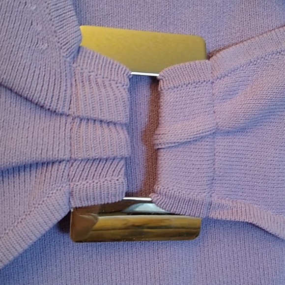 Wrap Cardigan Sweater w/Silver Buckle - Picture 2 of 2